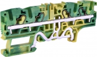 Клемма пружинная заземляющая ESH-EFCE.4/2+2 (4 мм2, желто-зел., 2вх.+2вых., push-in) арт. 003903278