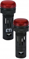 Лампа сигнал. LED матовая ECLI-16-024C-R 24V AC/DC (?16мм, красная) арт. 004771600