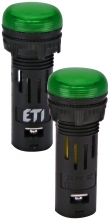 Лампа сигнал. LED матовая ECLI-16-240A-G 240V AC (?16мм, зелёная) арт. 004771607