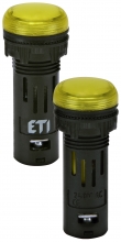 Лампа сигнал. LED матовая ECLI-16-240A-Y 240V AC (?16мм, желтая) арт. 004771608