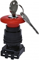 Кнопка-модуль грибок EGM-LK (с ключом, красная) арт. 004771612