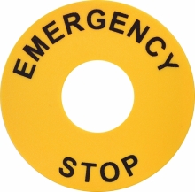 Кольцо EALP с надписью "Emergency/Stop" (d=22/60мм) Арт. 4771544