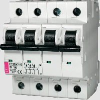 Автоматический выключатель ETIMAT 10 3p+N C 1,6А (10 kA) арт.2136707
